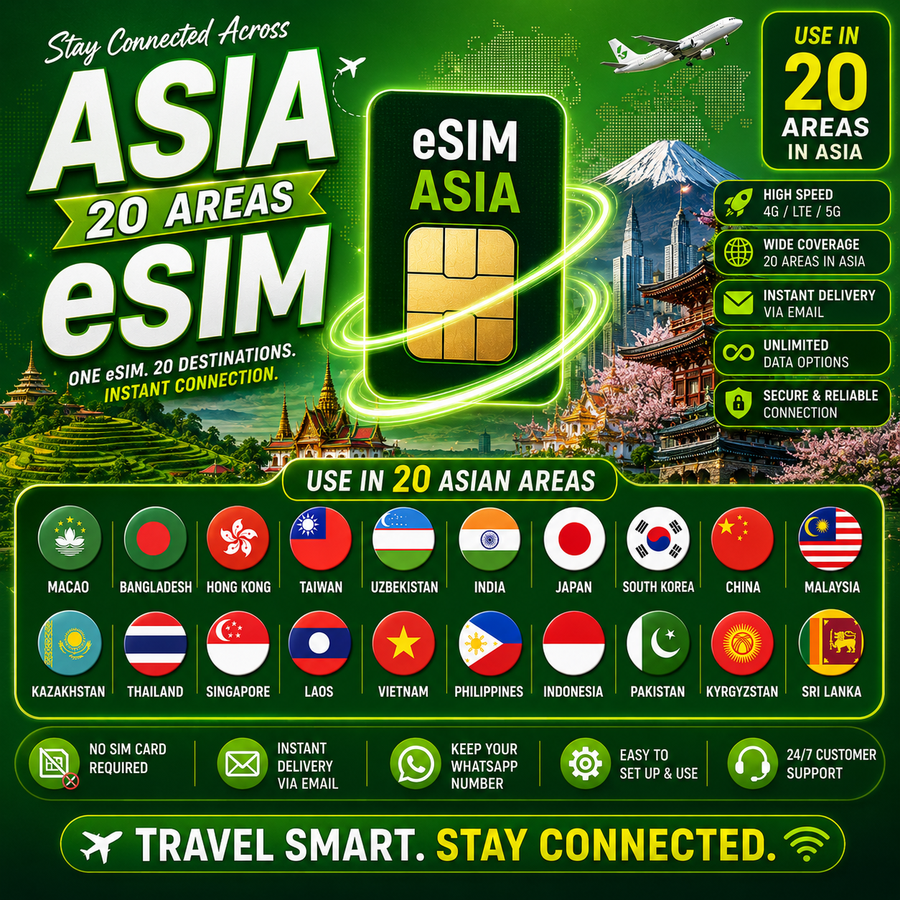 Asia (20 areas) eSIM