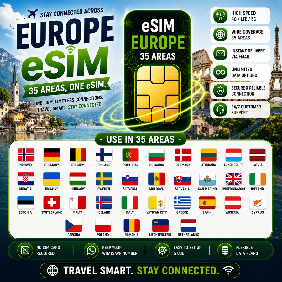 Europe (35 areas) eSIM